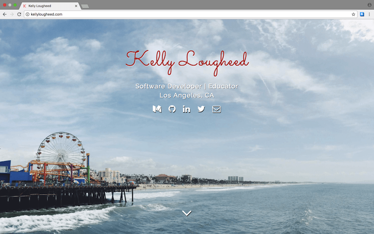 Portfolio website with Santa Monica layout